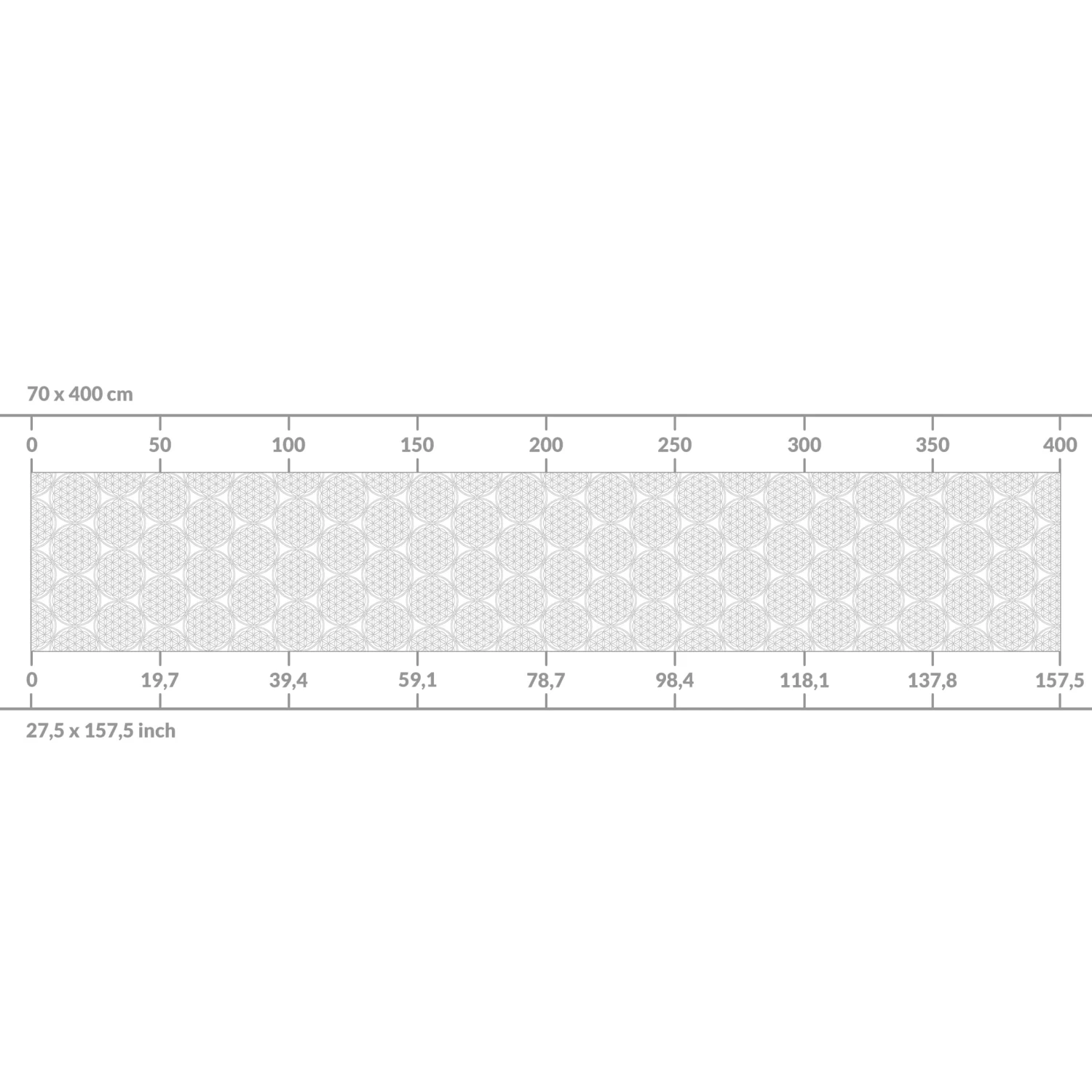 Küchenrückwand - Blume Des Lebens Pattern Silber In Weiß 11 Küchenrückwand - Blume Des Lebens Pattern Silber In Weiß – Bild 9