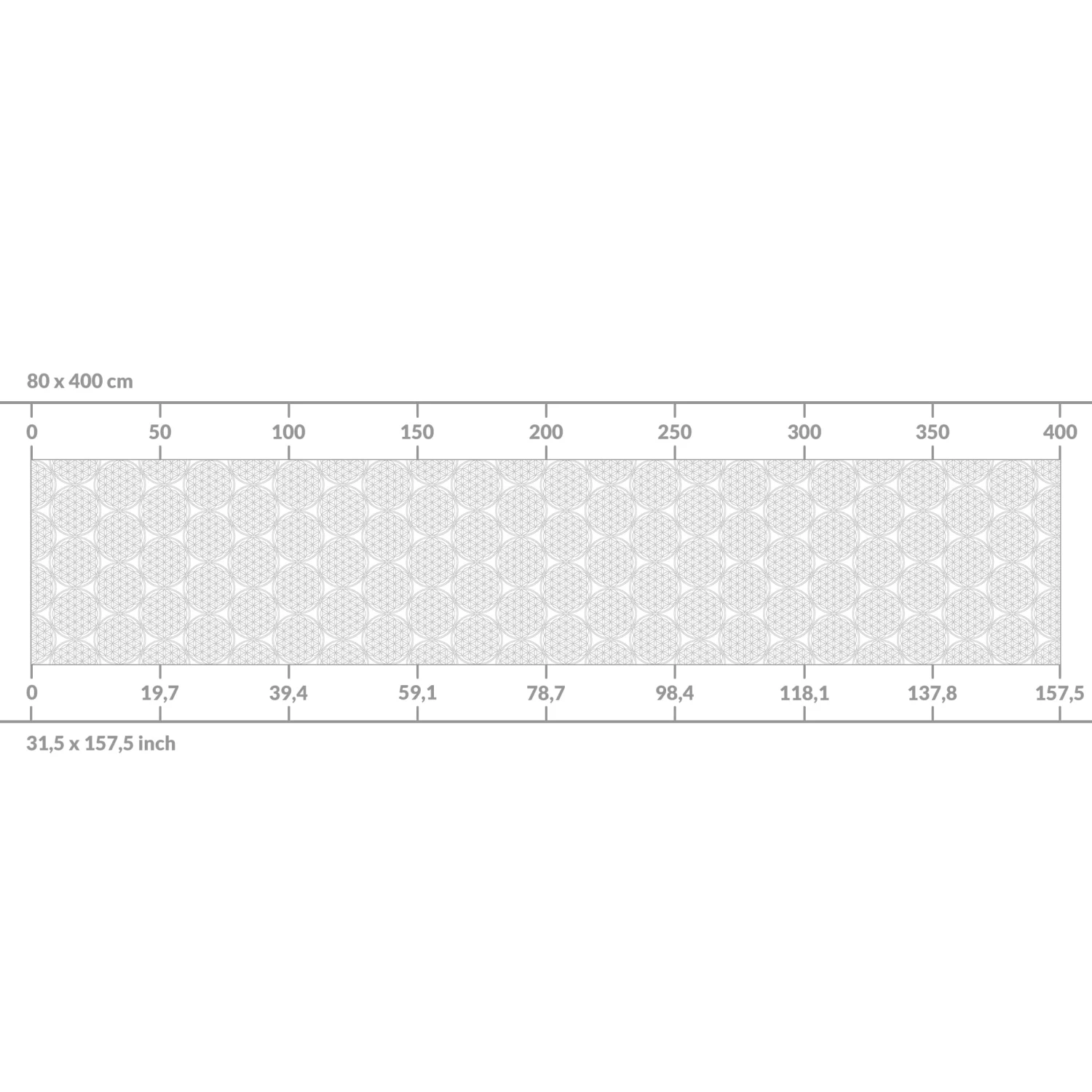Küchenrückwand - Blume Des Lebens Pattern Silber In Weiß 12 Küchenrückwand - Blume Des Lebens Pattern Silber In Weiß – Bild 10