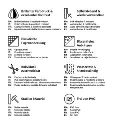 Küchenrückwand - Blumen Mit Nebel Auf Schwarz In Schwarz -Küchenbedarf Geschäft wallart kuchenruckwand blumen mit nebel auf schwarz in schwarz 7