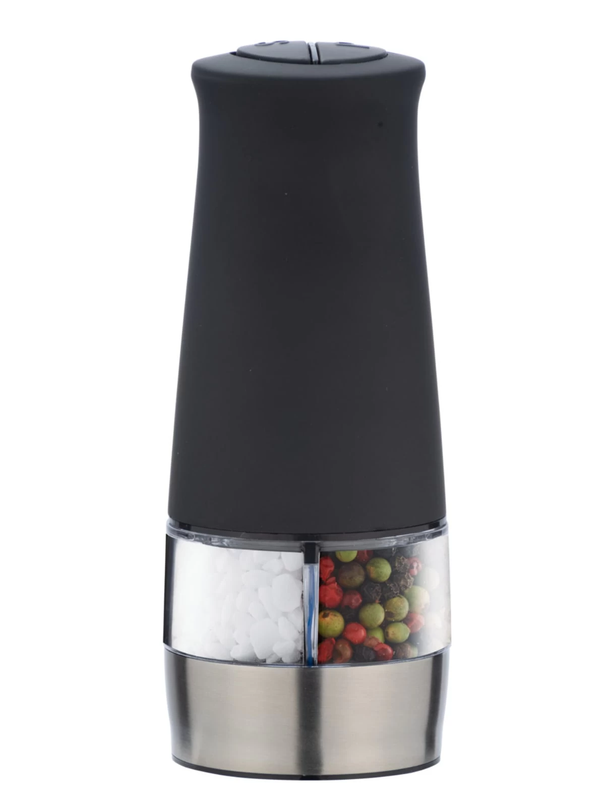 Wenko Elektrische 2in1 Salz- Und Pfeffermühle, Edelstahl In Schwarz 4 Wenko Elektrische 2in1 Salz- Und Pfeffermühle, Edelstahl In Schwarz – Bild 2