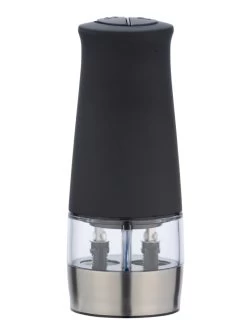 Wenko Elektrische 2in1 Salz- Und Pfeffermühle, Edelstahl In Schwarz