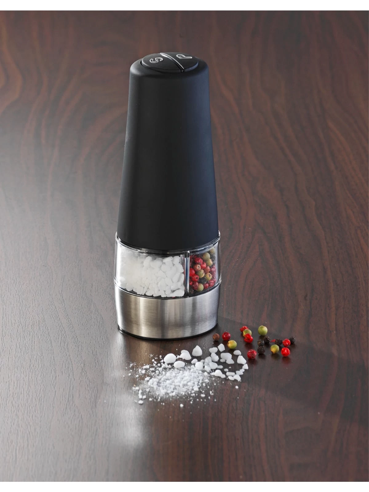 Wenko Elektrische 2in1 Salz- Und Pfeffermühle, Edelstahl In Schwarz 12 Wenko Elektrische 2in1 Salz- Und Pfeffermühle, Edelstahl In Schwarz – Bild 10
