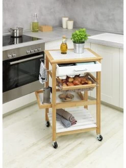 Wenko Küchenwagen Finja Aus Bambus In Weiß -Küchenbedarf Geschäft wenko kuchenwagen finja aus bambus in weiss 12