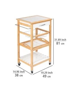 Wenko Küchenwagen Finja Aus Bambus In Weiß -Küchenbedarf Geschäft wenko kuchenwagen finja aus bambus in weiss 17