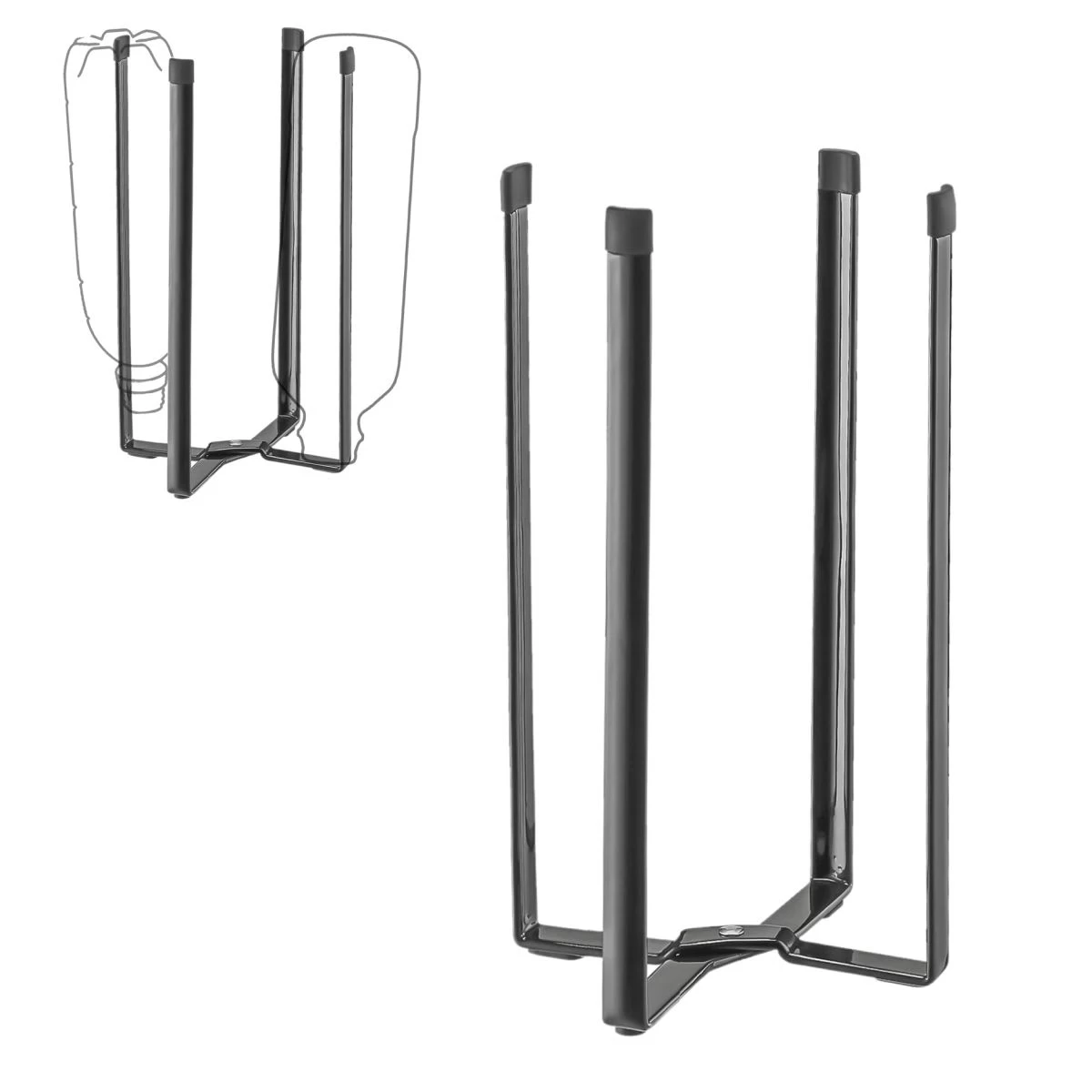 Yamazaki Flaschen Trockenständer Tower In Schwarz 3 Yamazaki Flaschen Trockenständer Tower In Schwarz